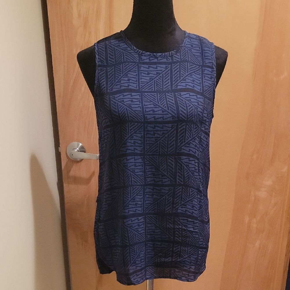 Lucky Brand Blue Boxy Tank Top Sz Small